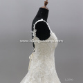 Sexy Sweetheart Luxury Spaghetti Strap Sleeveless Wedding Dress Bridal Gown Lace up Big Puffy Chapel Train